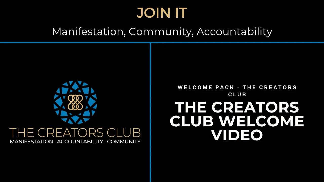 The Creators Club Welcome Video lesson poster