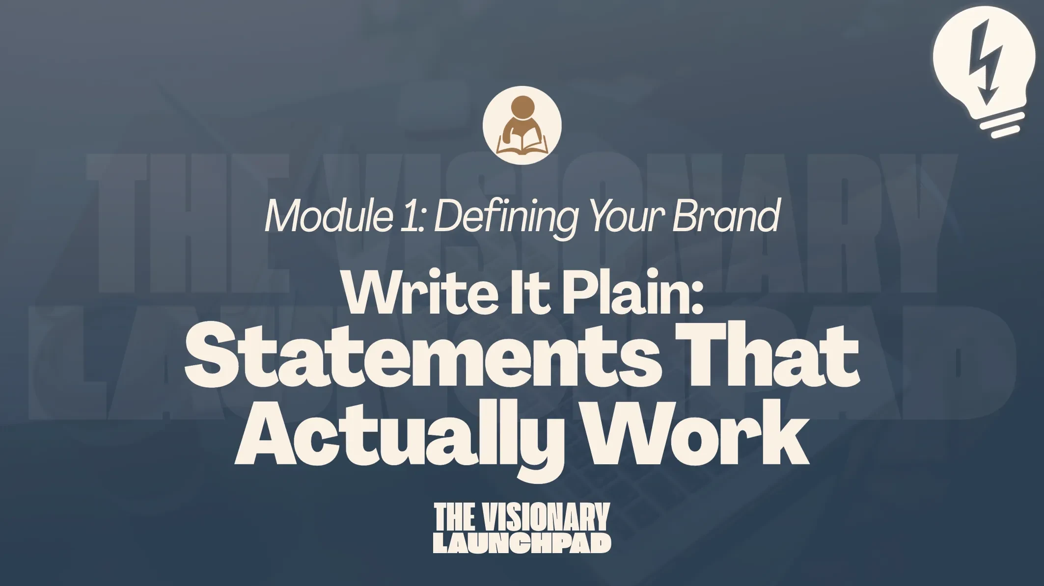 Write It Plain: Statements That Actually Work lesson poster