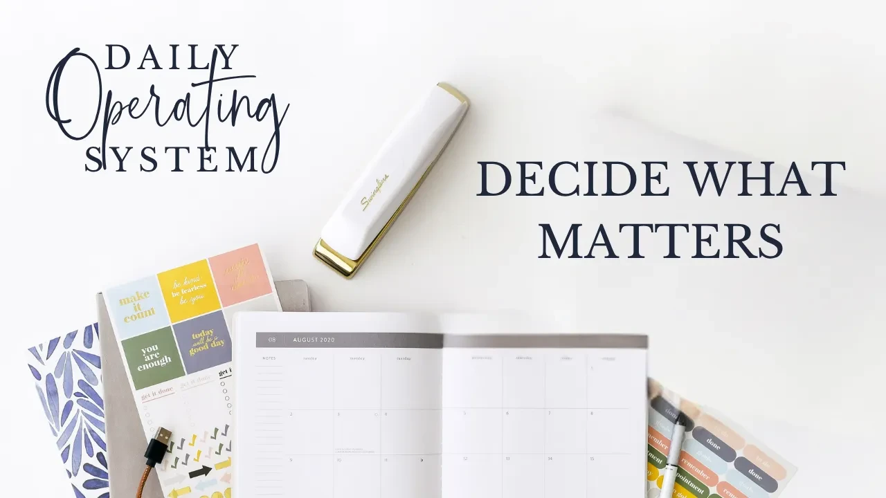 D = DECIDE What Matters lesson poster
