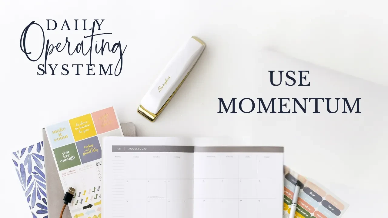 U = USE Momentum lesson poster