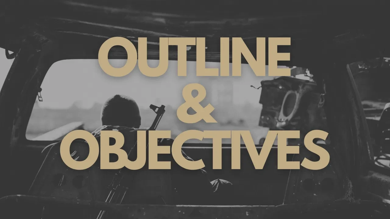 Outline and Objectives lesson poster