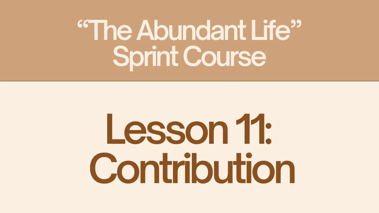 Lesson 11: Contribution lesson poster