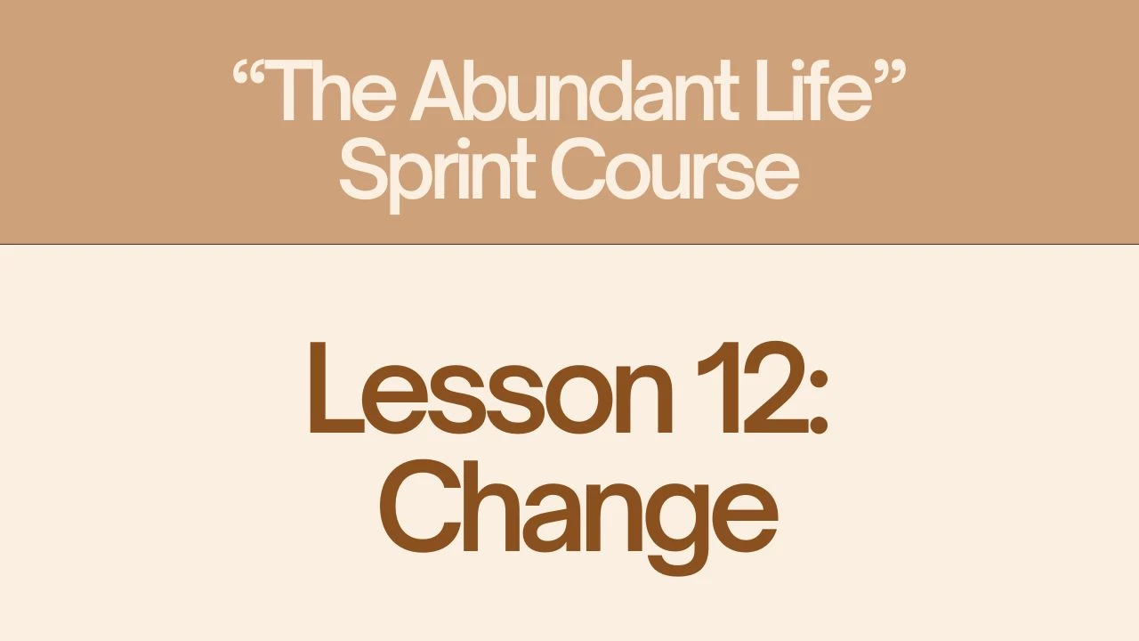 Lesson 12: Change lesson poster