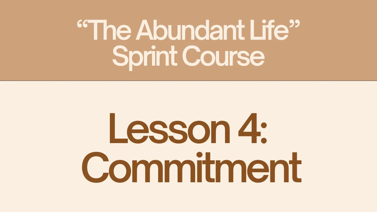 Lesson 4: Commitment lesson poster