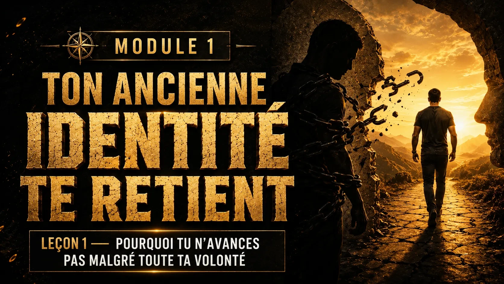 TON ANCIENNE IDENTITÉ TE RETIENT. lesson poster