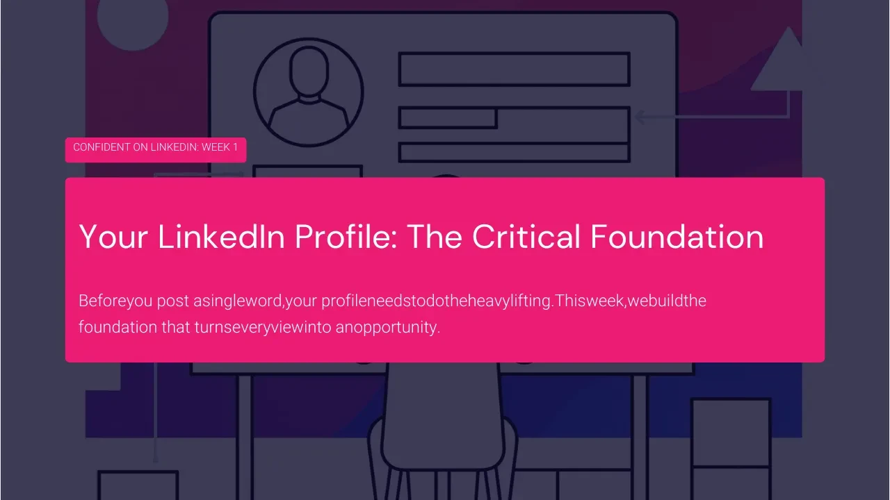 Week One: Your LinkedIn Profile lesson poster