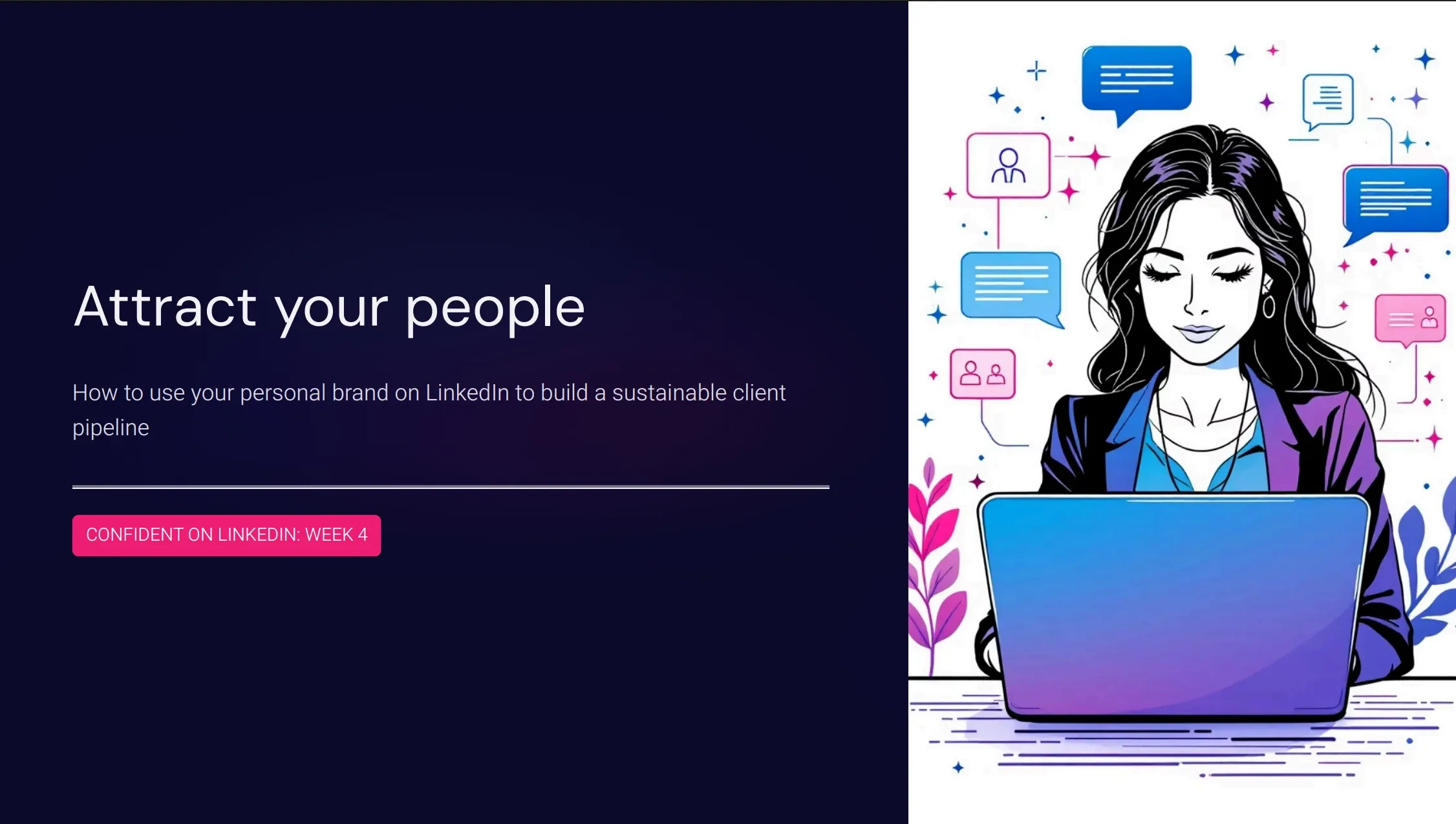 Week Four: Attract your people lesson poster