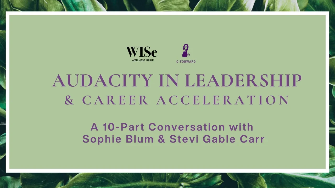 Welcome to Audacity in Leadership and Career Acceleration lesson poster