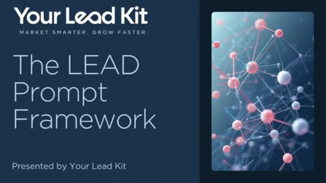 LESSON 1.4 – The LEAD Prompt Framework lesson poster
