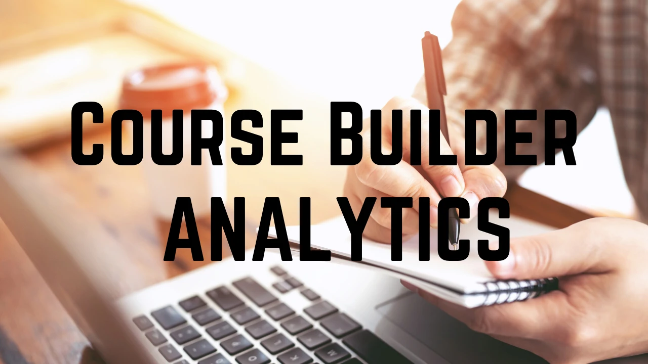 Course Builder - Analytics lesson poster