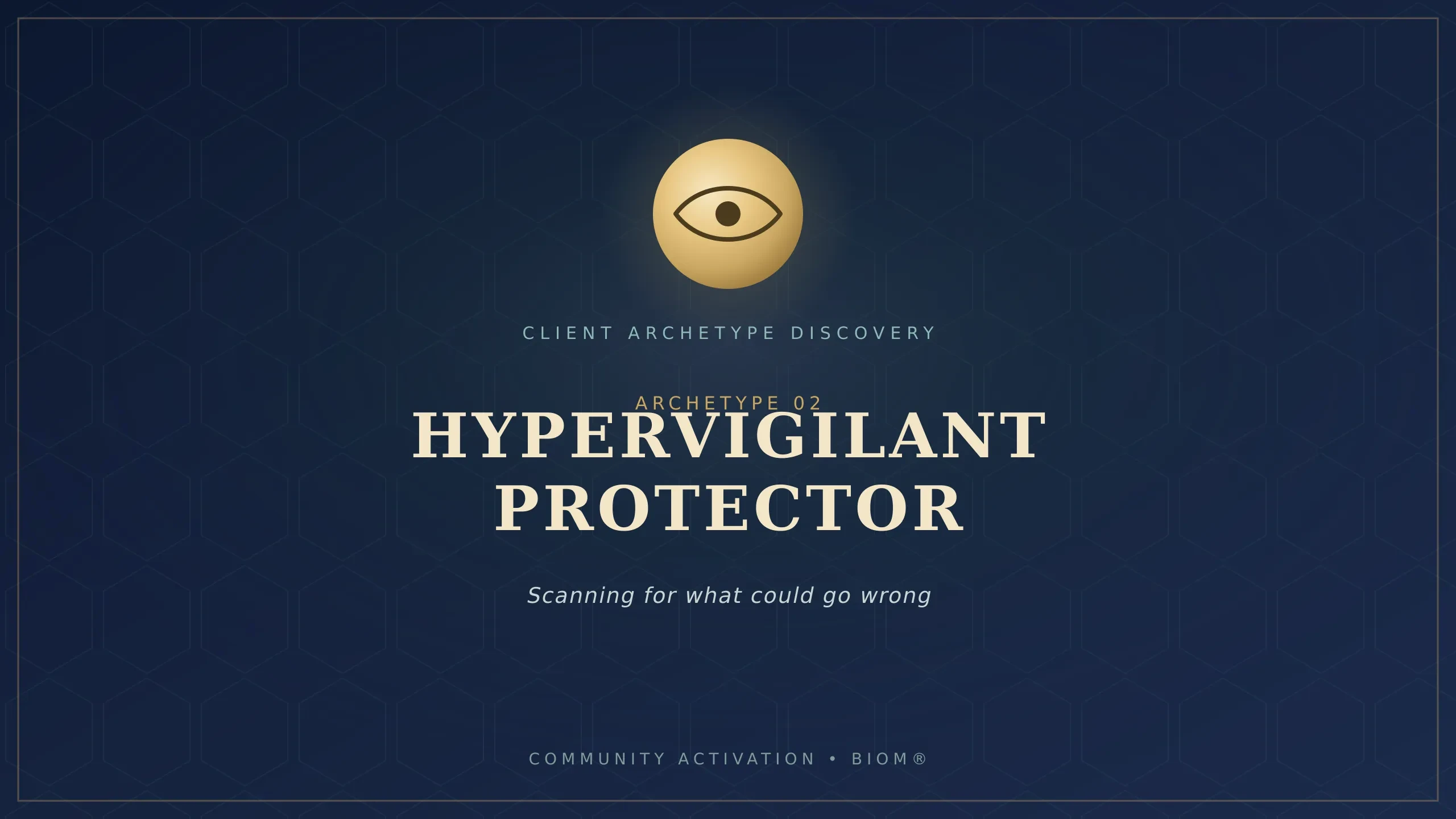 Hypervigilant Protector lesson poster