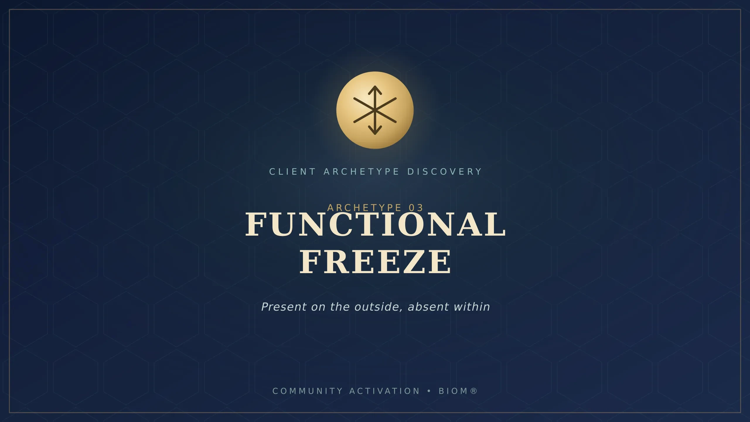 Functional Freeze lesson poster