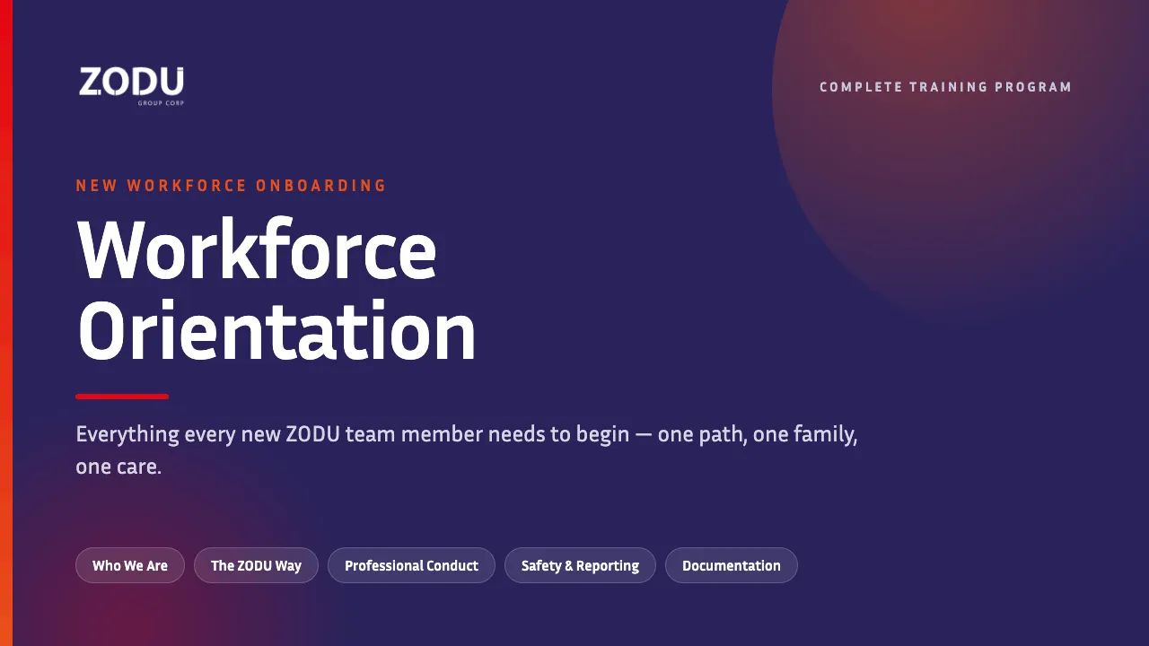 ZODU Workforce Orientation