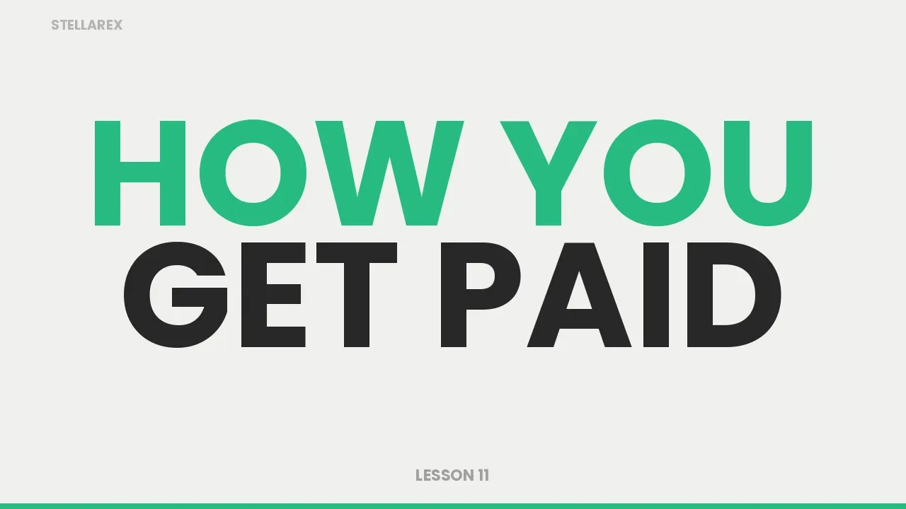 LESSON 11 - How You Get Paid lesson poster