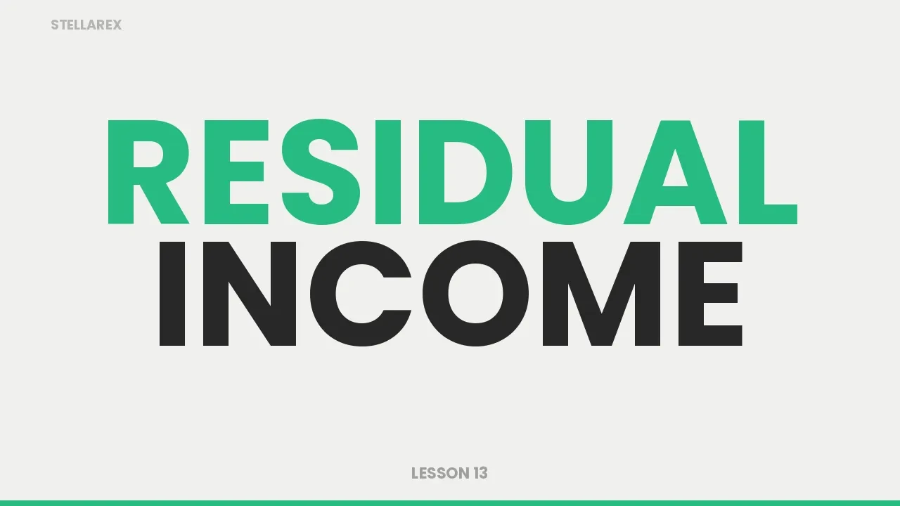 LESSON 13 - Residual Income lesson poster