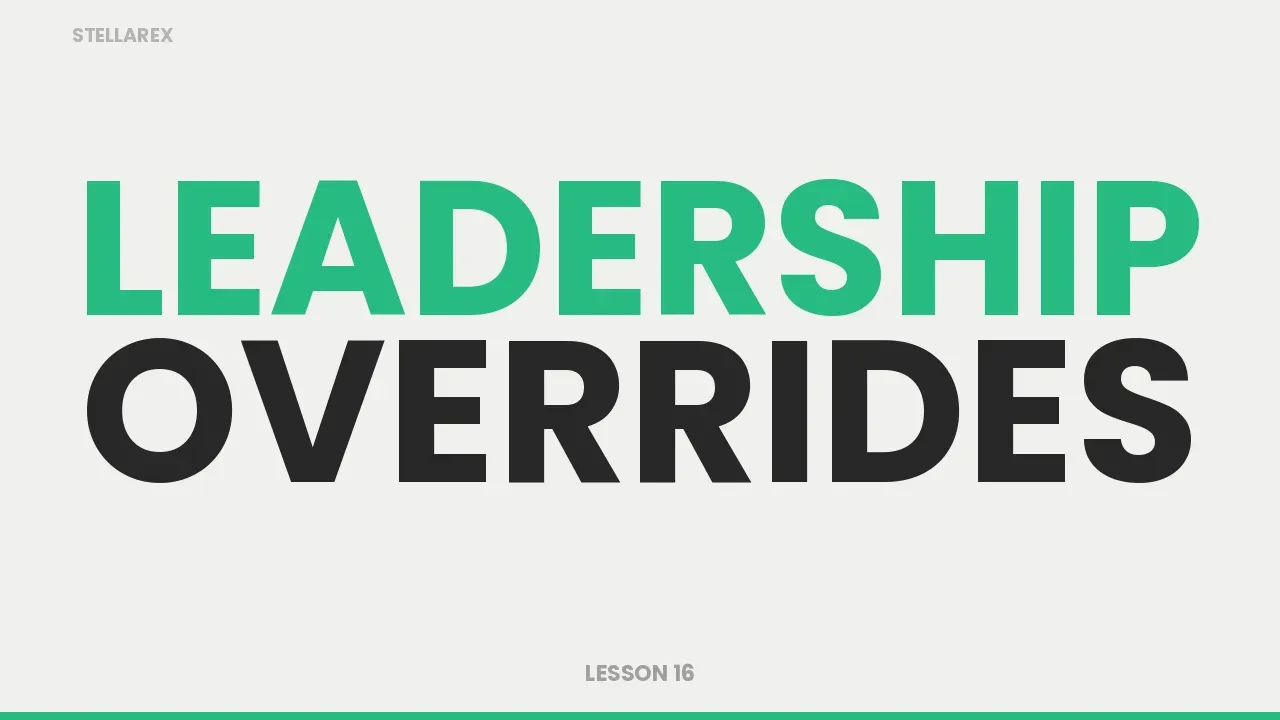 LESSON 16 - Leadership Overrides lesson poster