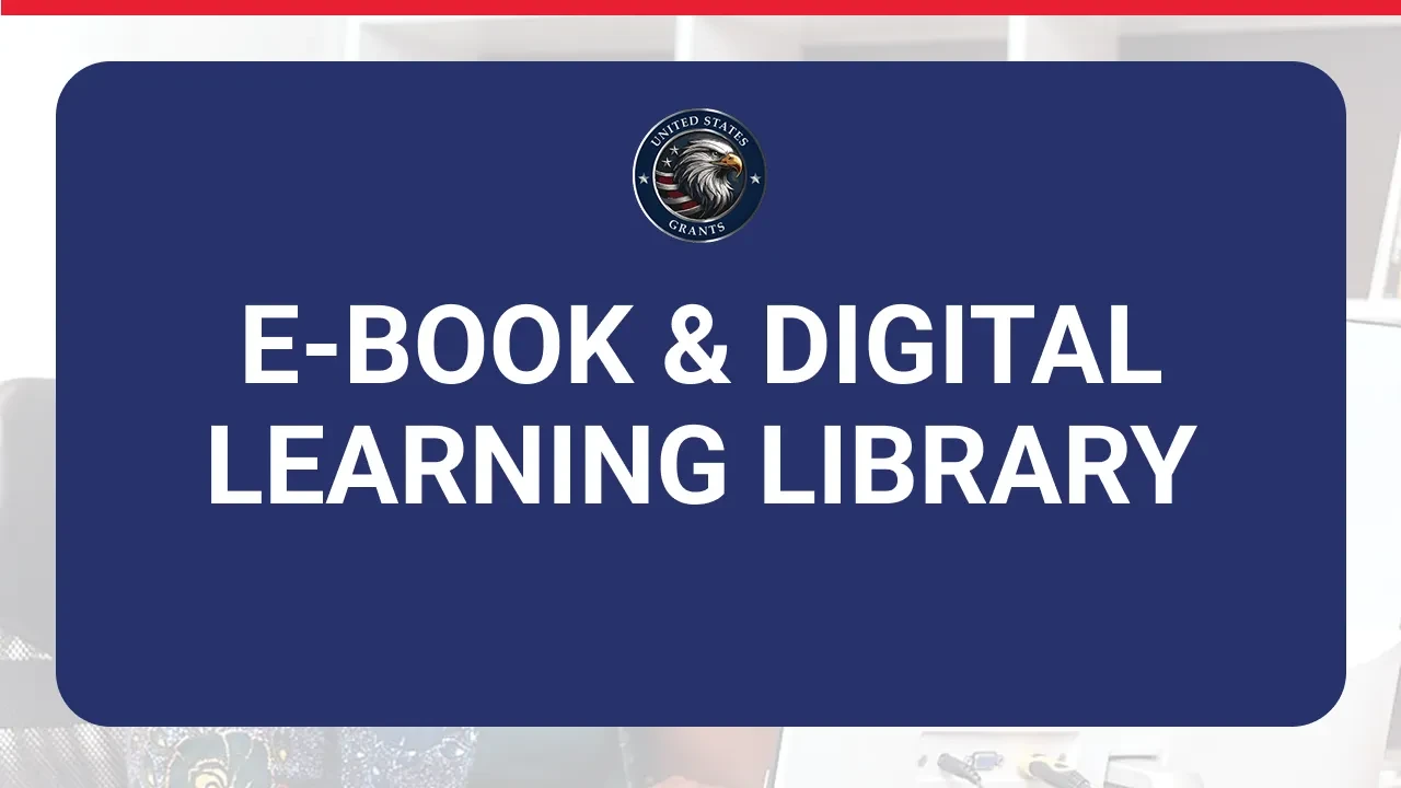 E-Book & Digital Learning Library lesson poster
