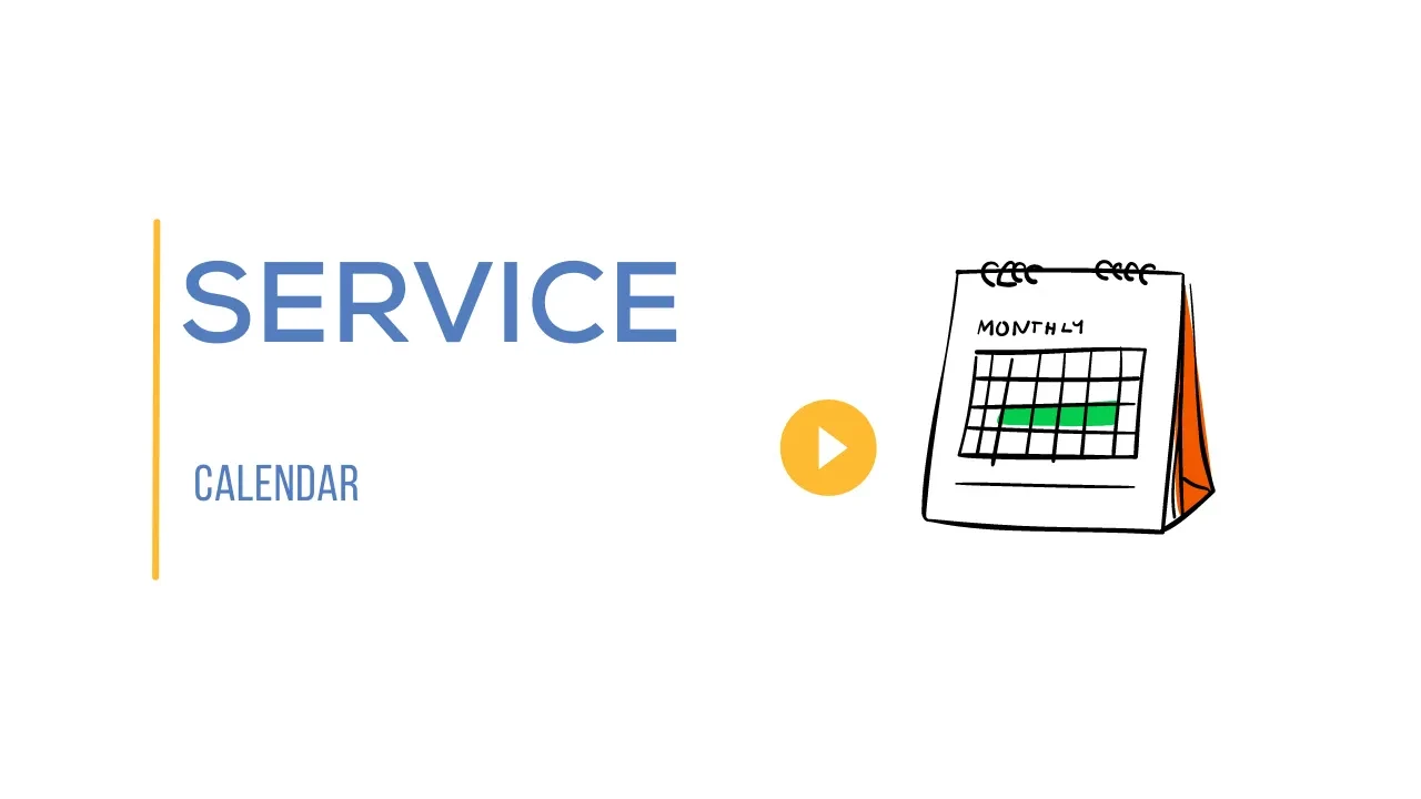Service Calendar lesson poster