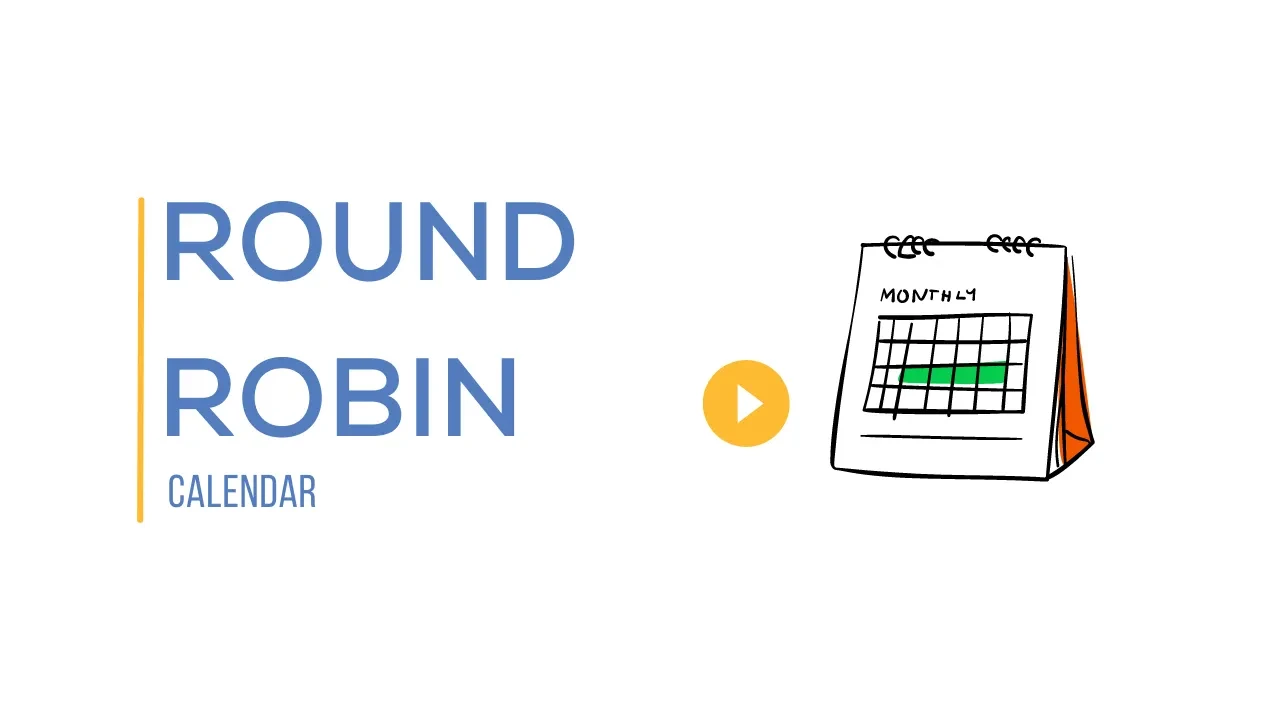 Round Robin Calendar lesson poster