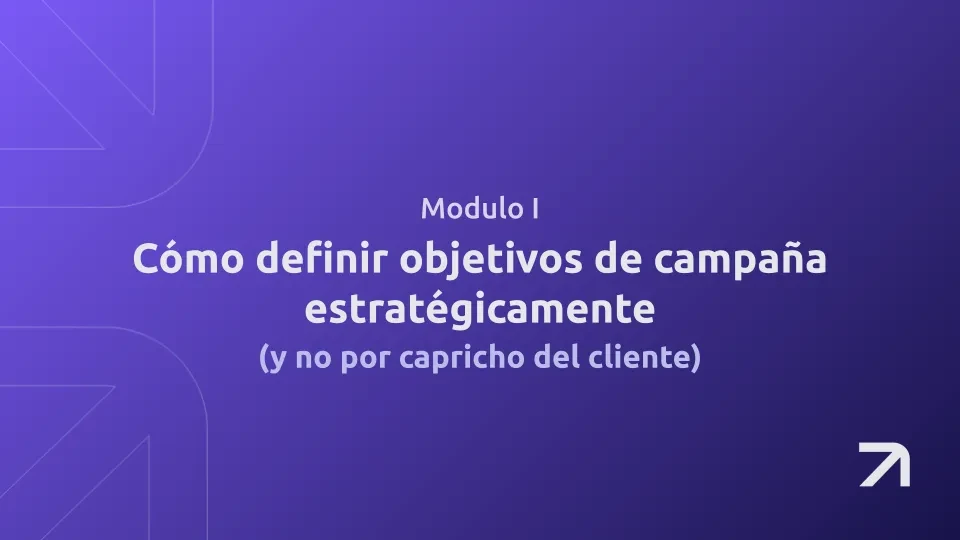 Cómo definir objetivos de campaña estratégicamente lesson poster