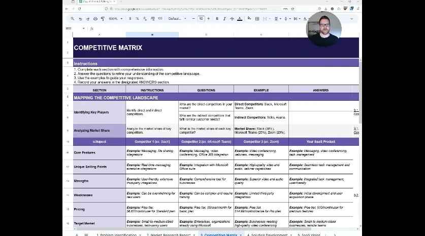 Homework 3 - Competitive Analysis Worksheet lesson poster