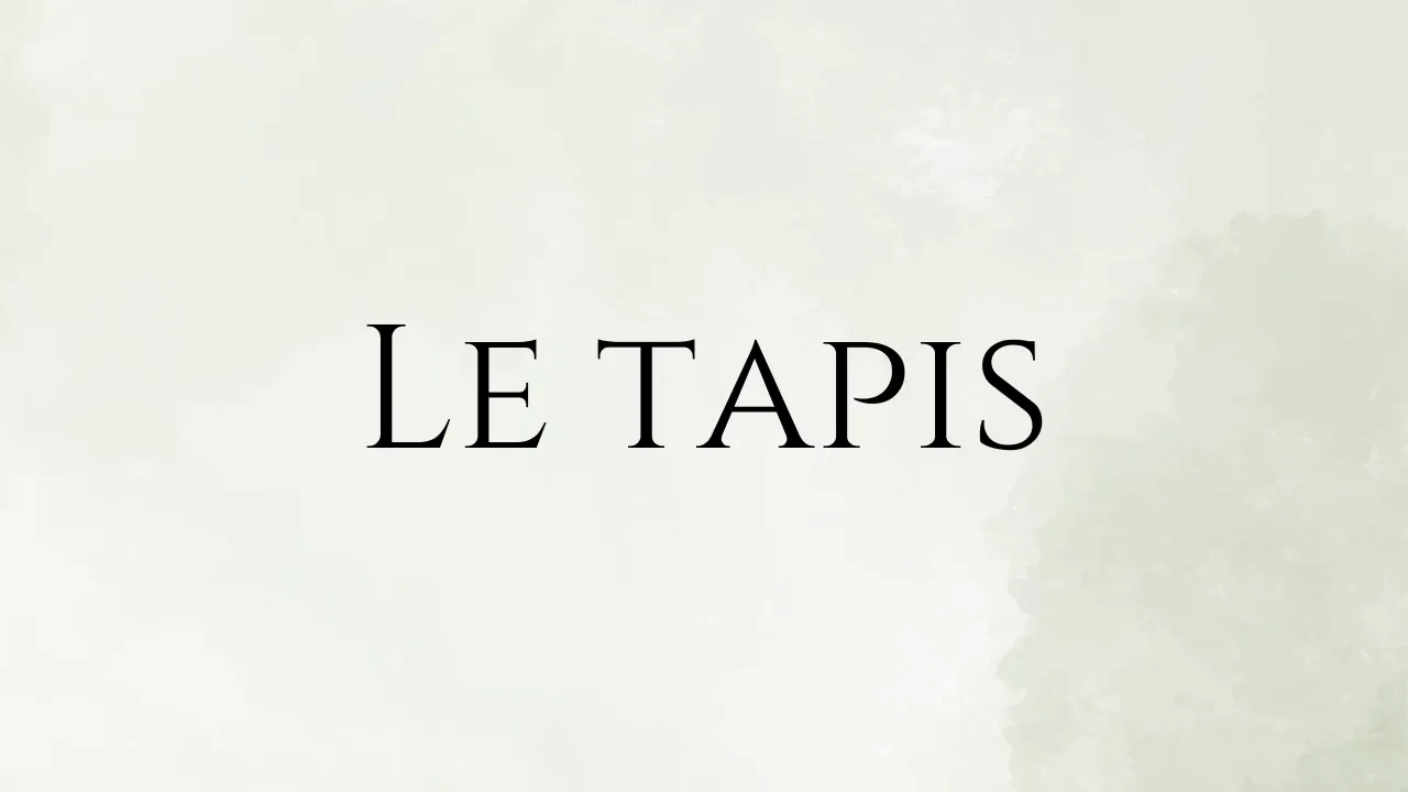 Le tapis lesson poster
