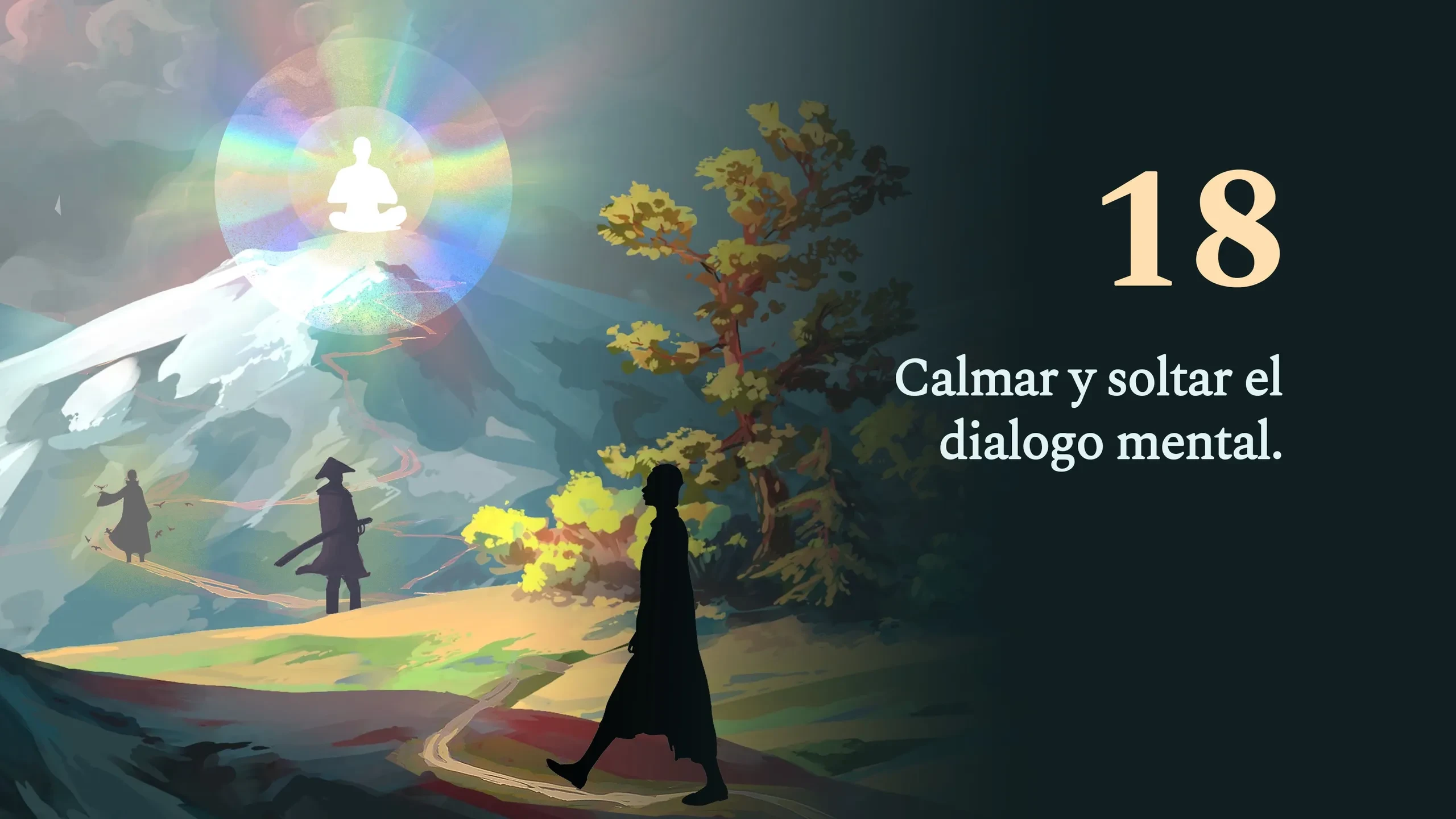Sesión 18 - Calmar y soltar el dialogo mental lesson poster