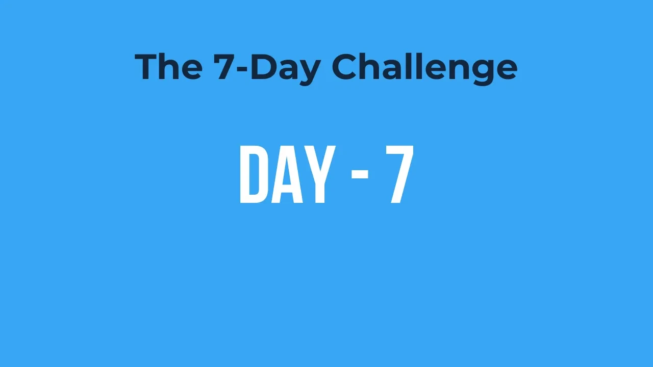Day 7 - Conclusion and Commitment Ceremony lesson poster