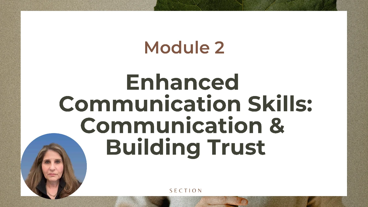 Module 2: Enhanced Communication Skills lesson poster