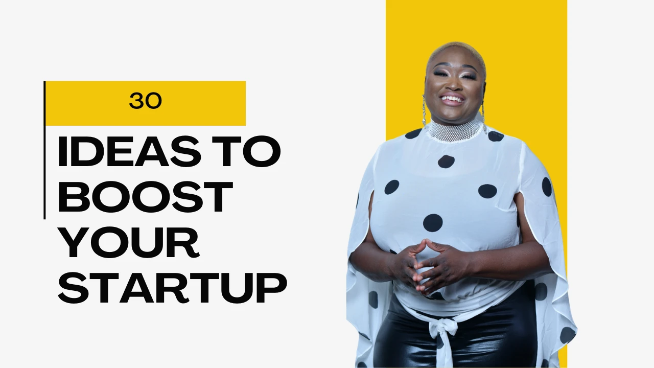 30 Ideas To Boost Your Startup lesson poster