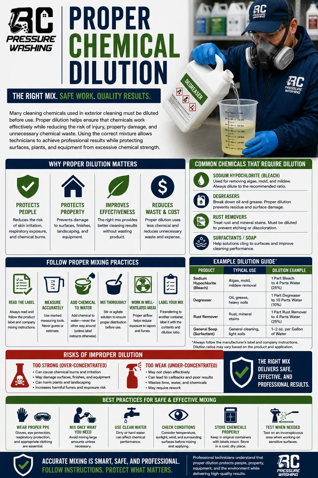 Chemical Mixing and Dilution lesson poster