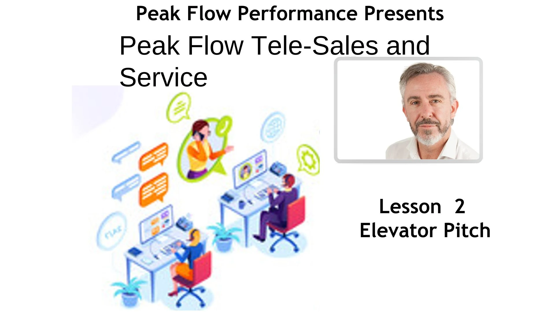 2.Service Selling Tele-Sales Elevator Speech lesson poster