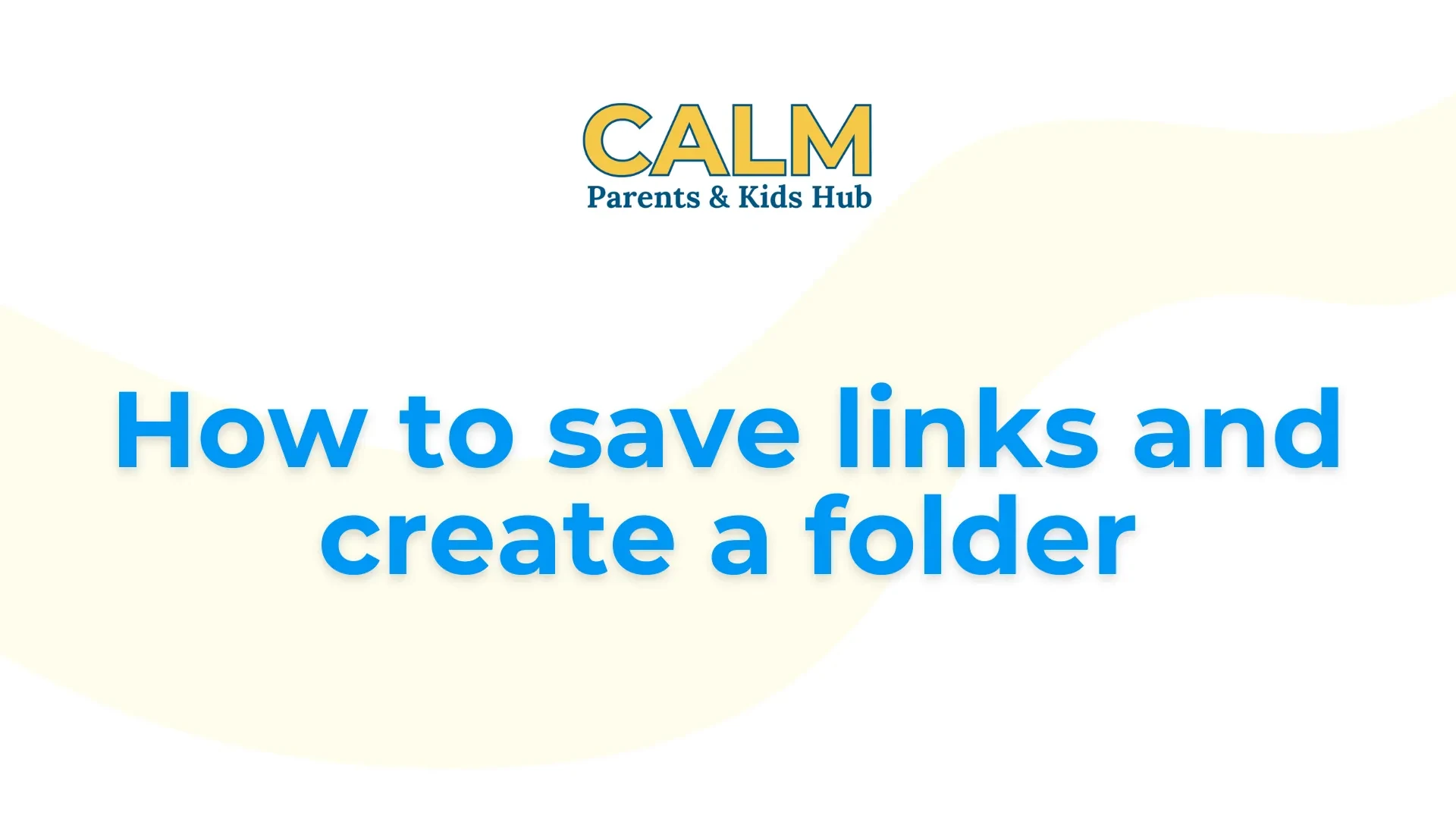 How to save links and create a folder lesson poster