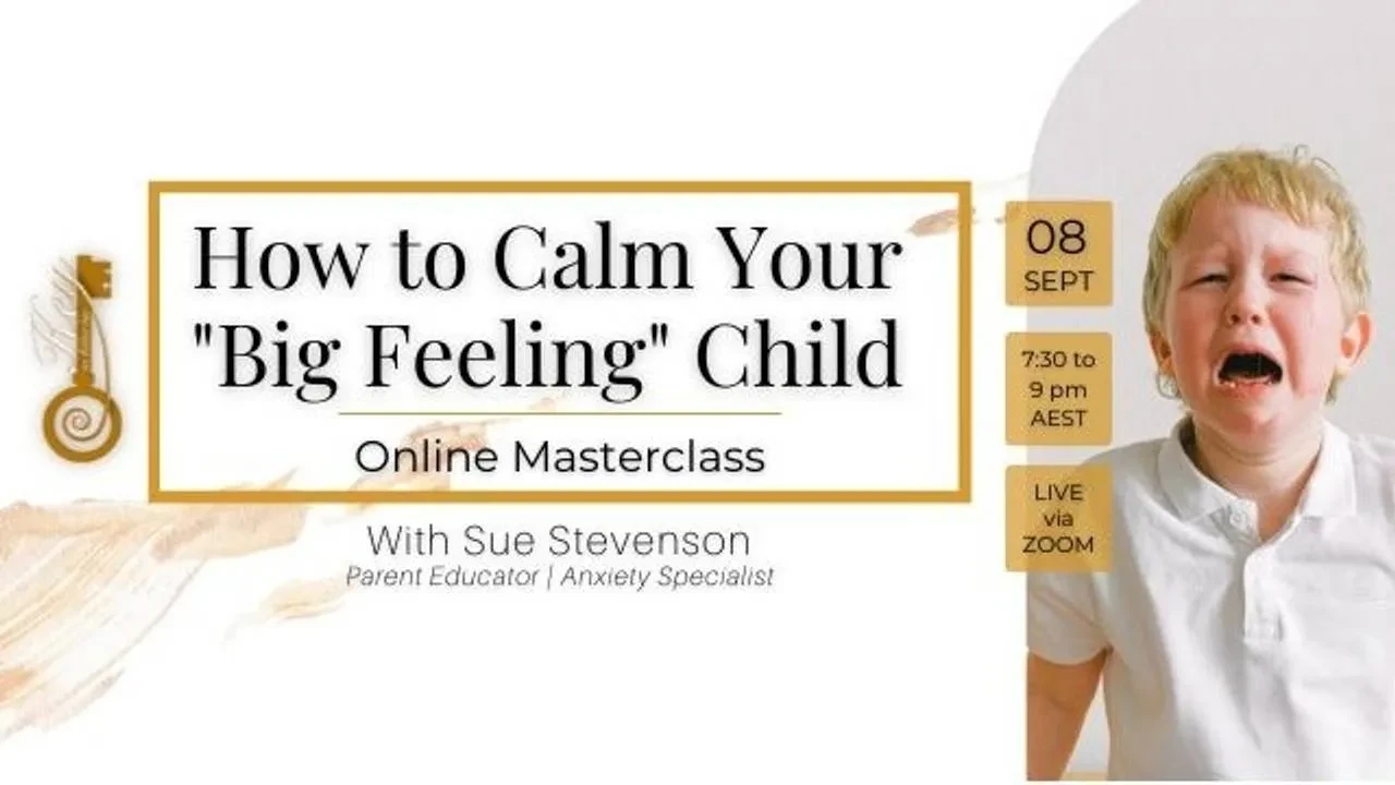How to Calm Your Big Feeling Child lesson poster