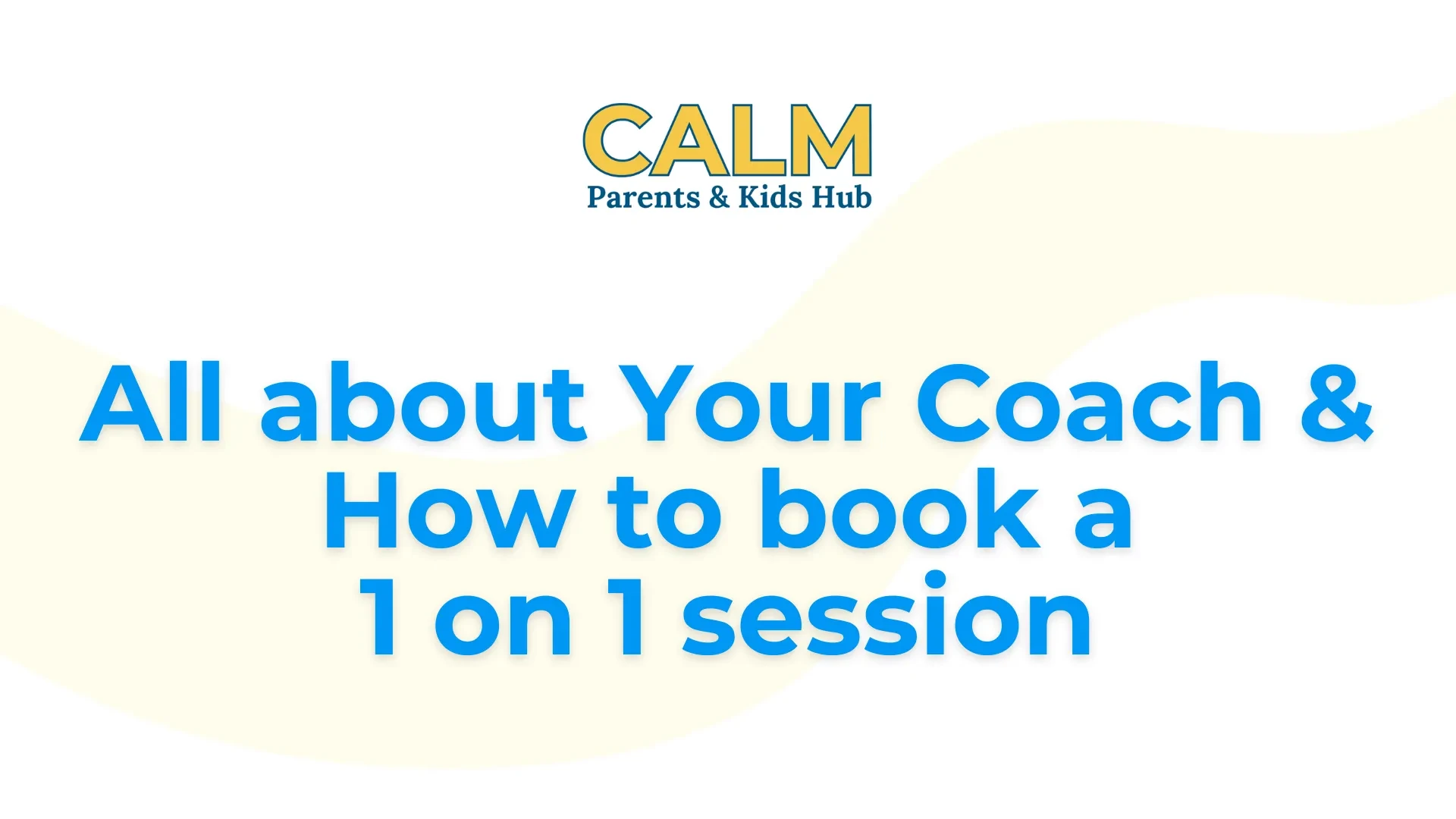 All about Your Coach and how to book a 1 on 1 session lesson poster