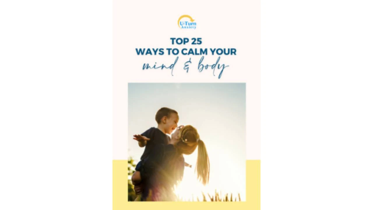 Top 25 Ways to Calm Your Mind and Body lesson poster