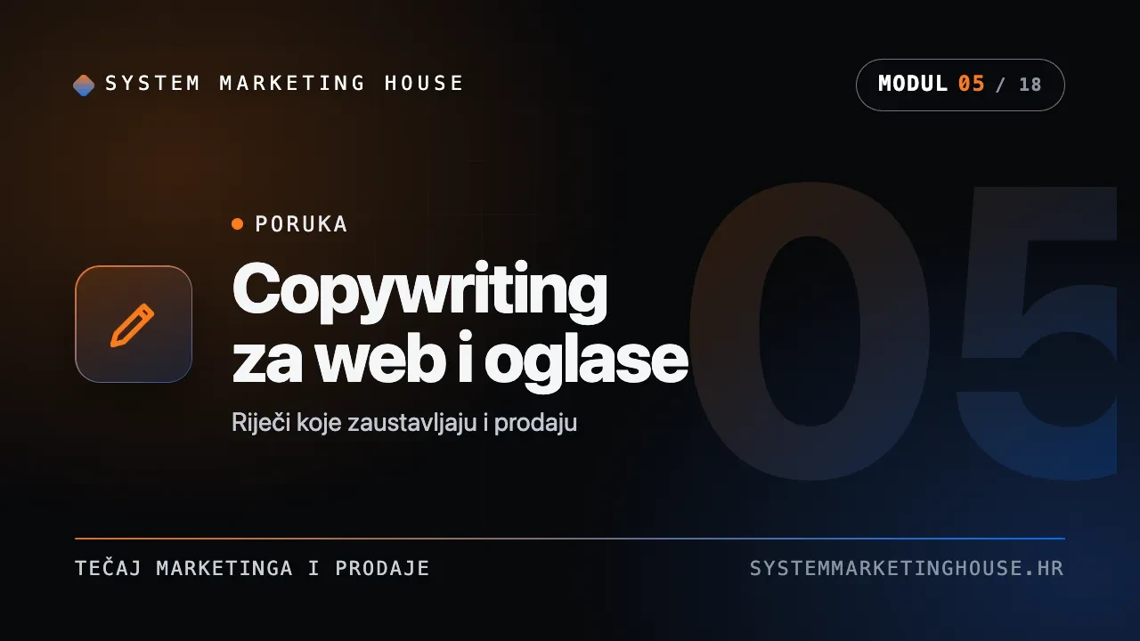 Copywriting za web i oglase lesson poster
