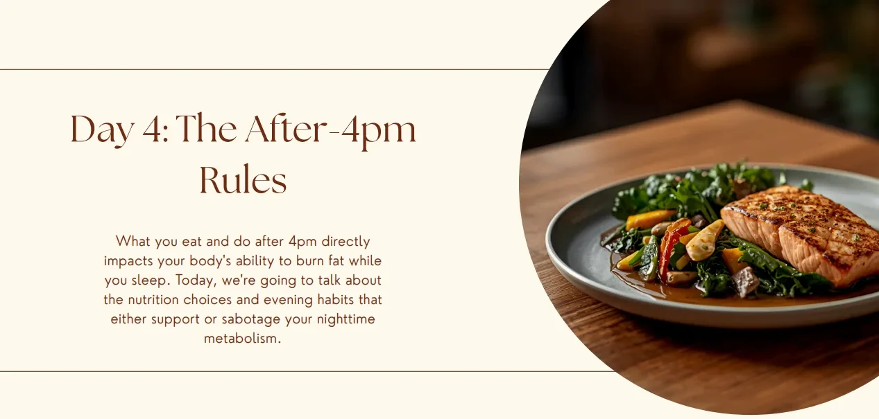 Day 4: The After-4pm Rules — Eat and Drink Your Way to Deeper Sleep lesson poster