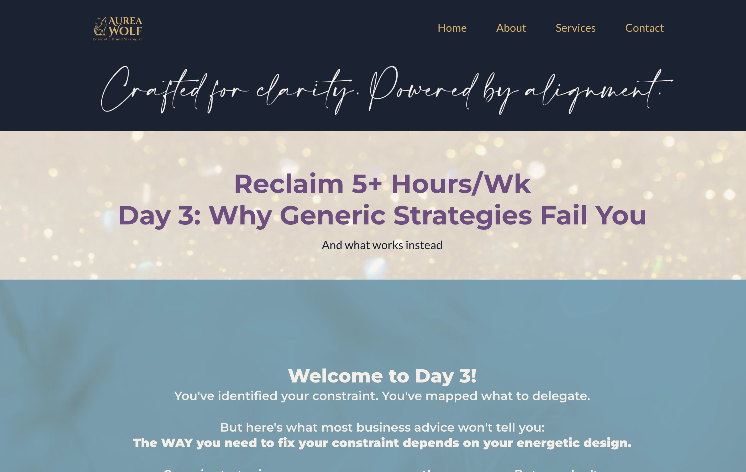 Day 3: Why Generic Strategies Fail You - And What Works Instead lesson poster