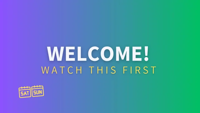 Welcome! Get Started Here