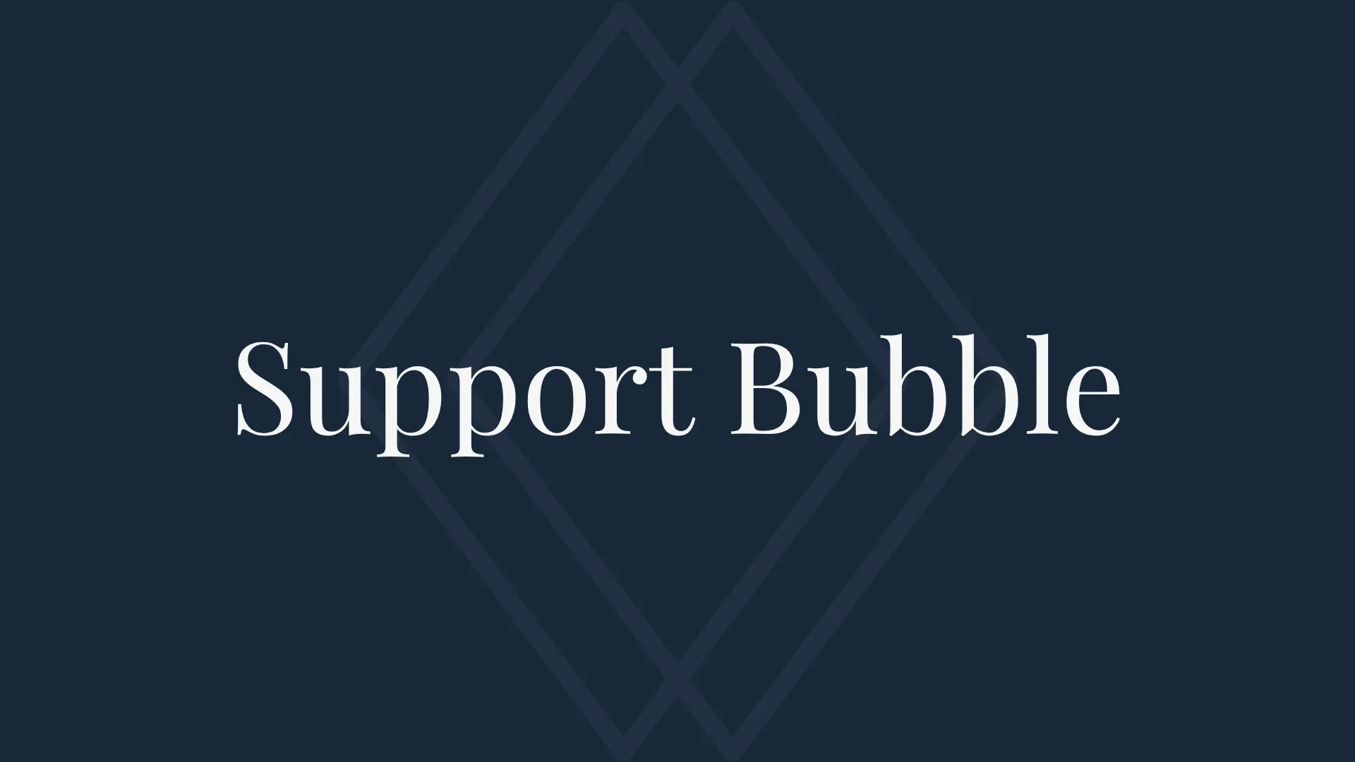 Support Bubble lesson poster