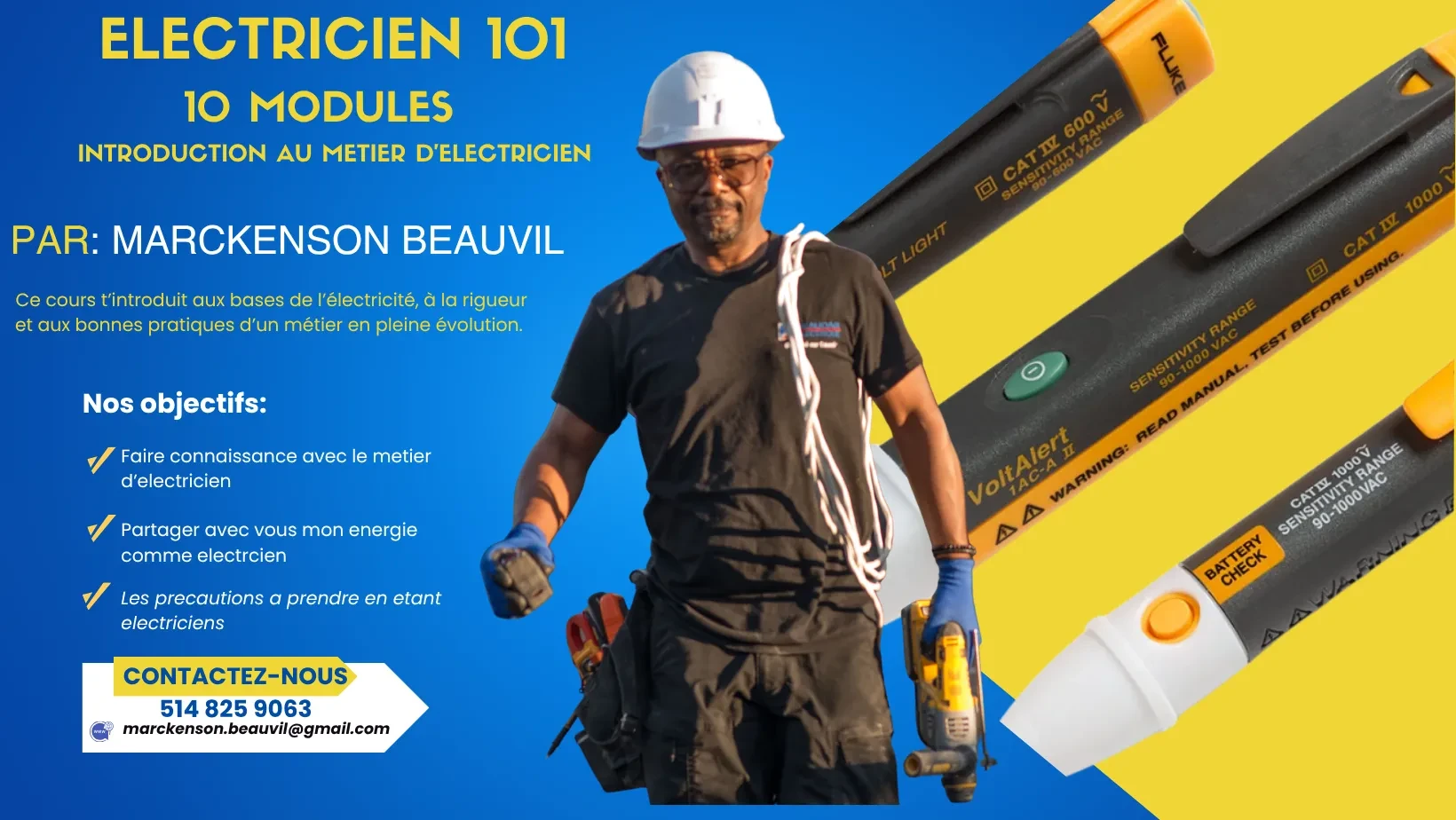Presentation du formateur Marckenson Beauvil lesson poster