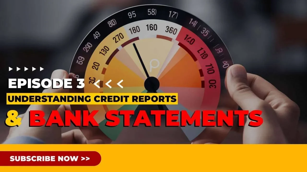Understanding Credit Reports and Bank Statements lesson poster