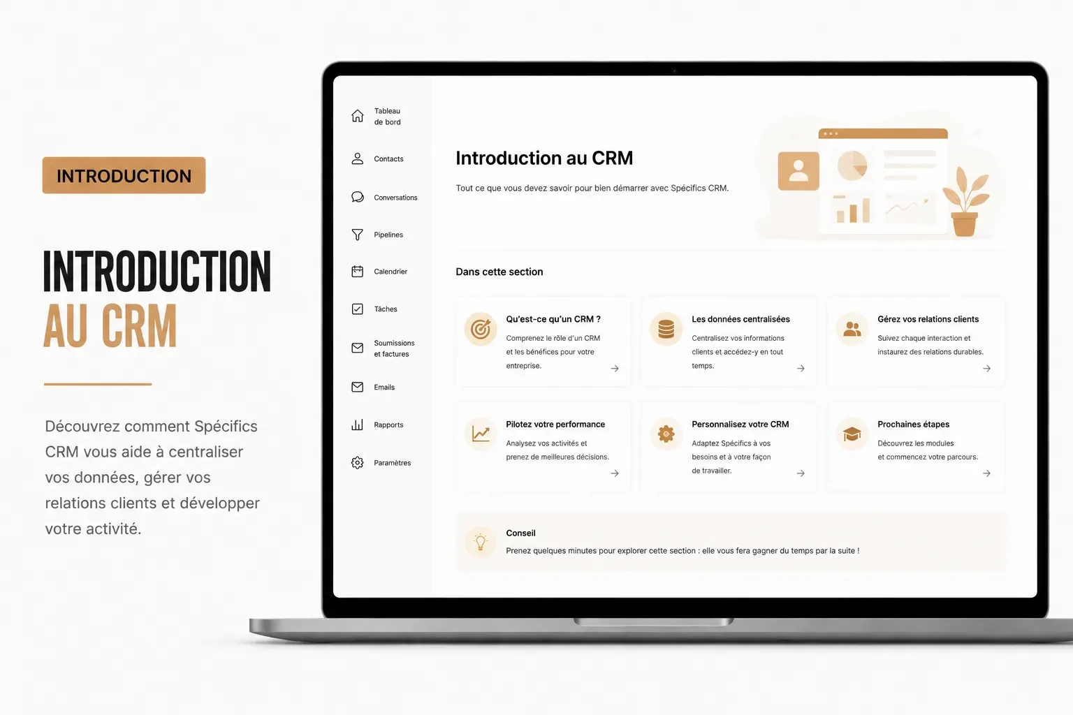 Introduction au CRM lesson poster