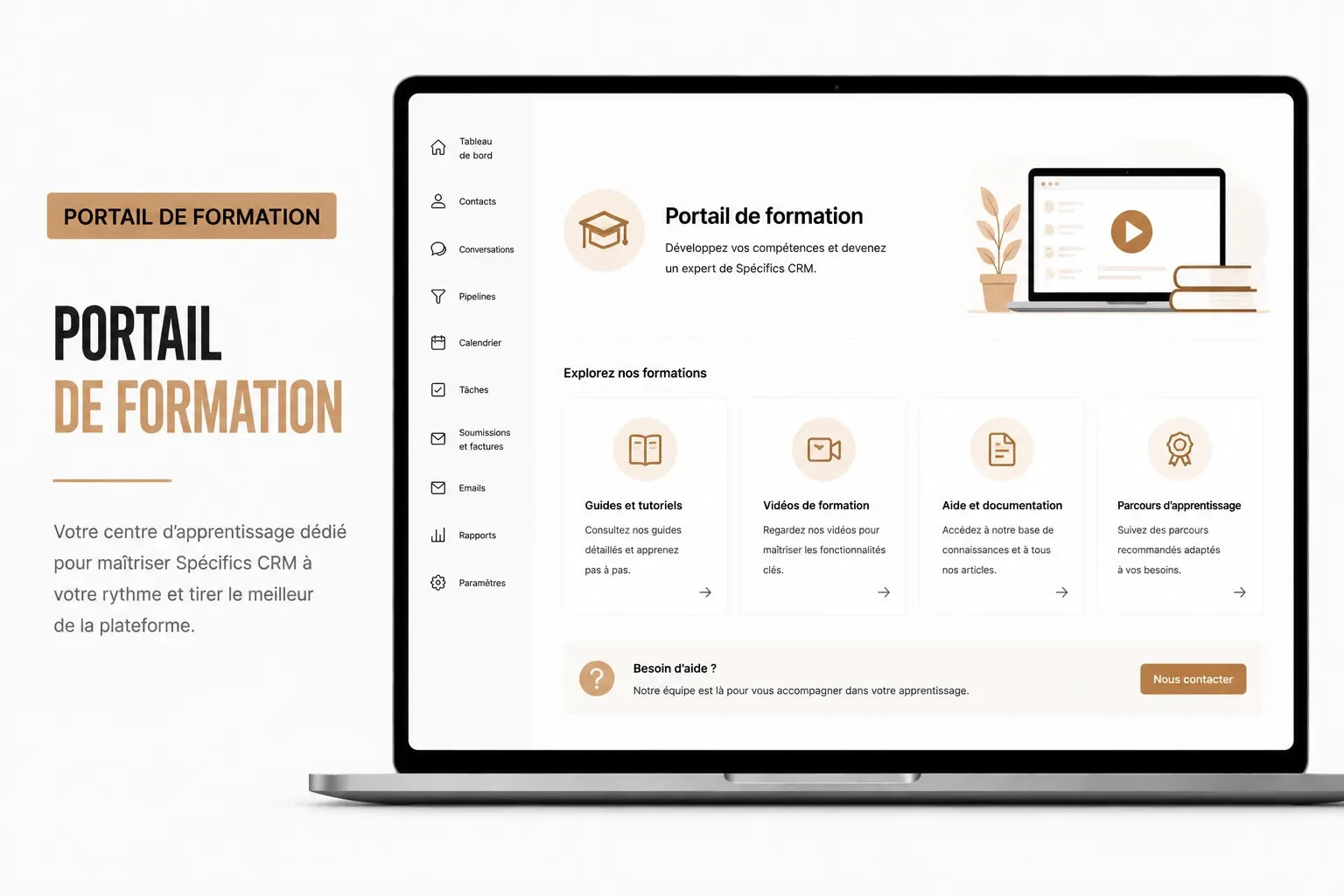 Comprendre votre portail de formation lesson poster