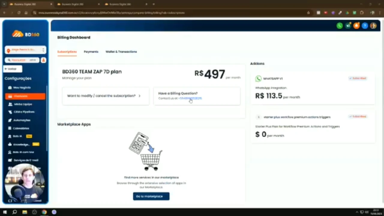 Gestão Financeira na BD360 - Carteira Digital lesson poster
