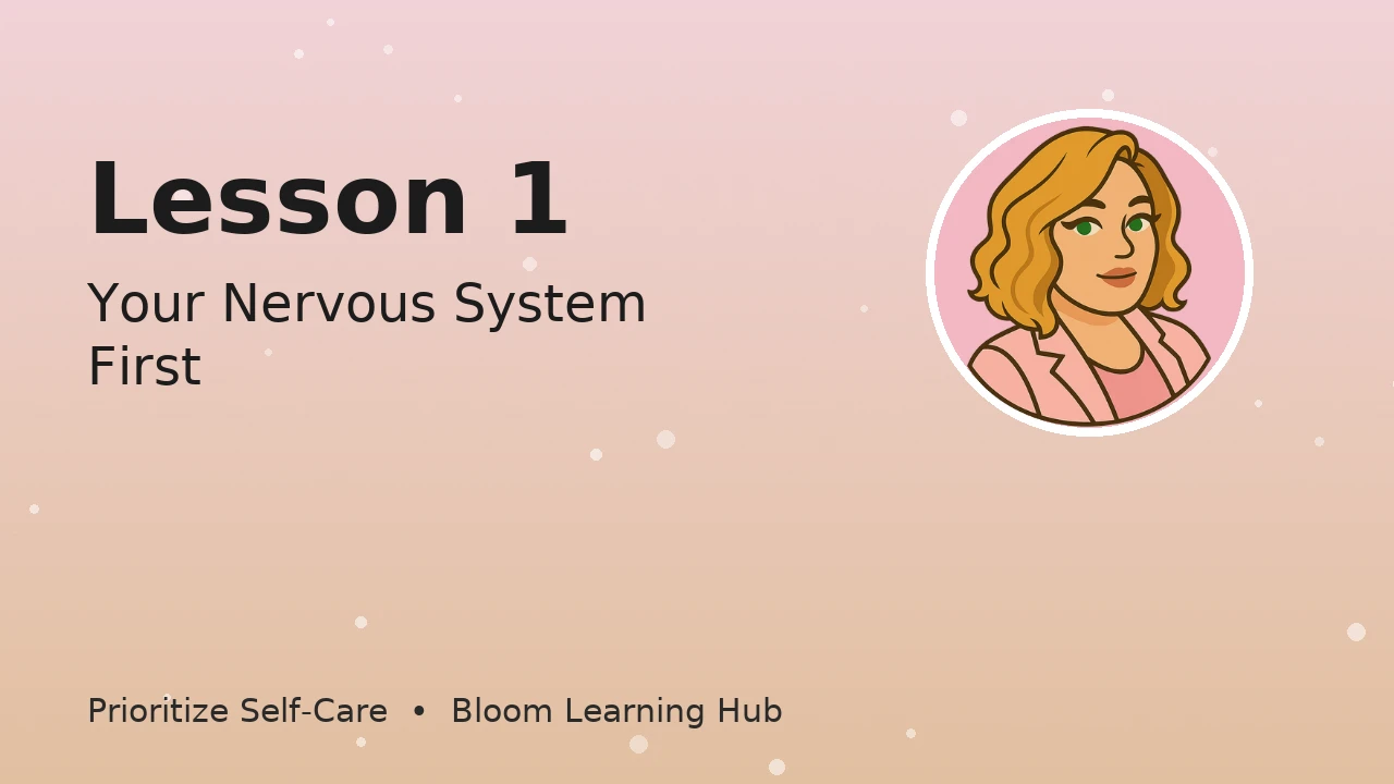 Lesson 1: Your Nervous System First lesson poster