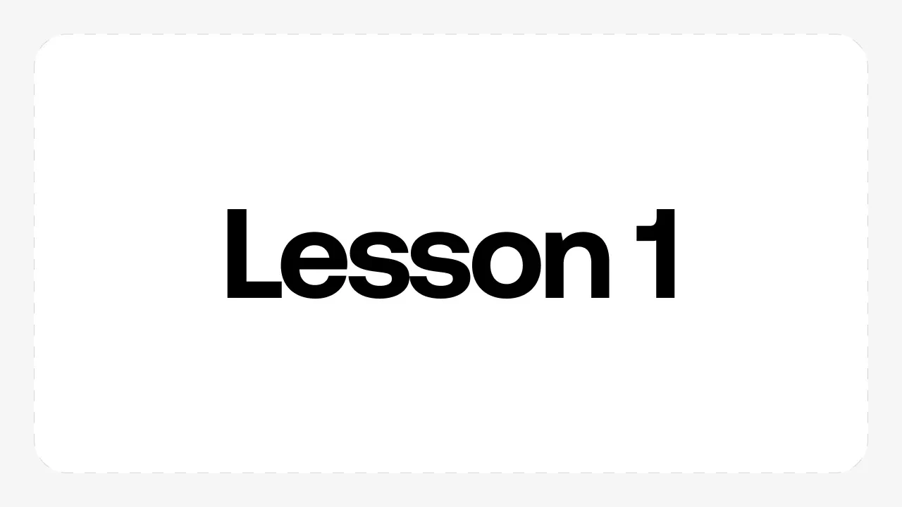 Lesson 1: The What lesson poster