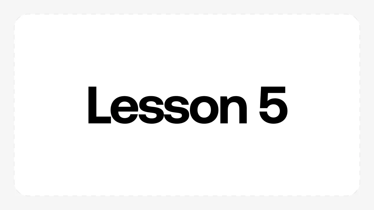 Lesson 5 lesson poster