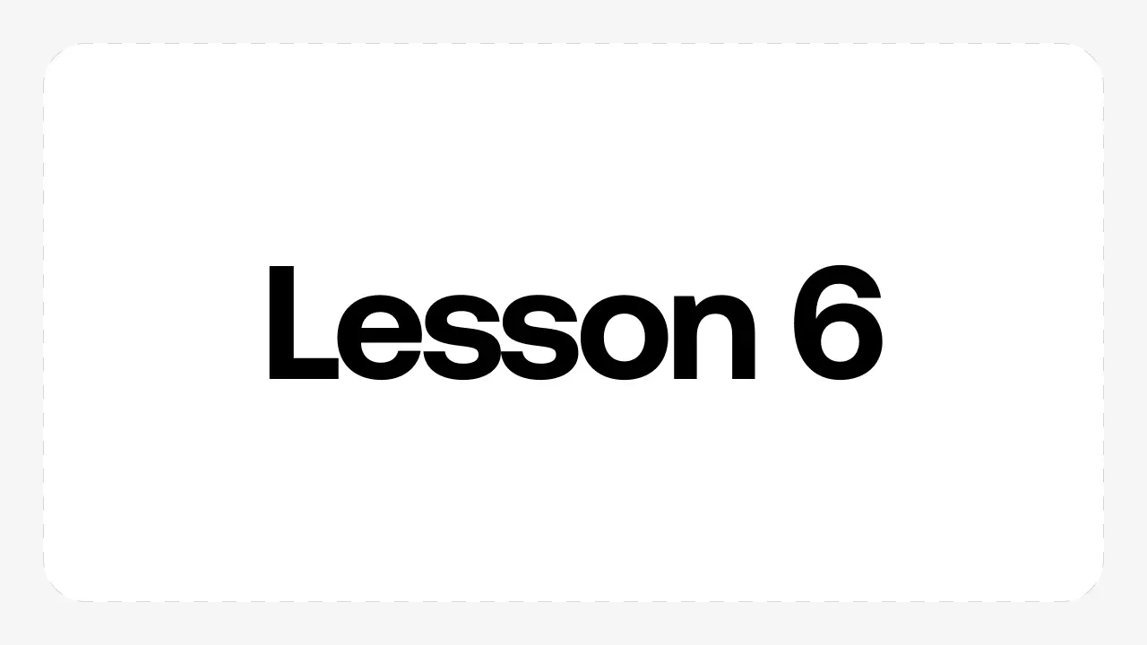 Lesson 6 lesson poster
